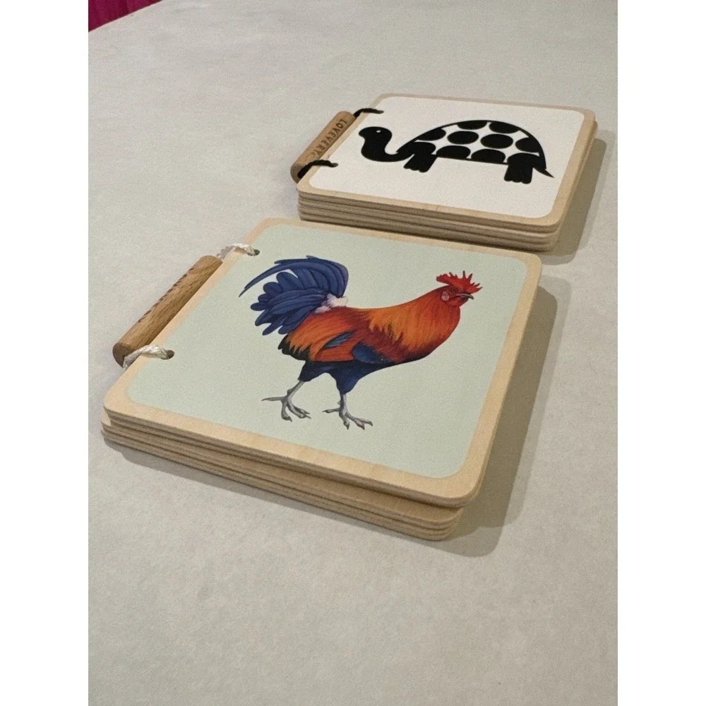 Lovevery Wooden Books - From The Looker Montessori-Based Play Kit (0-12 Weeks)